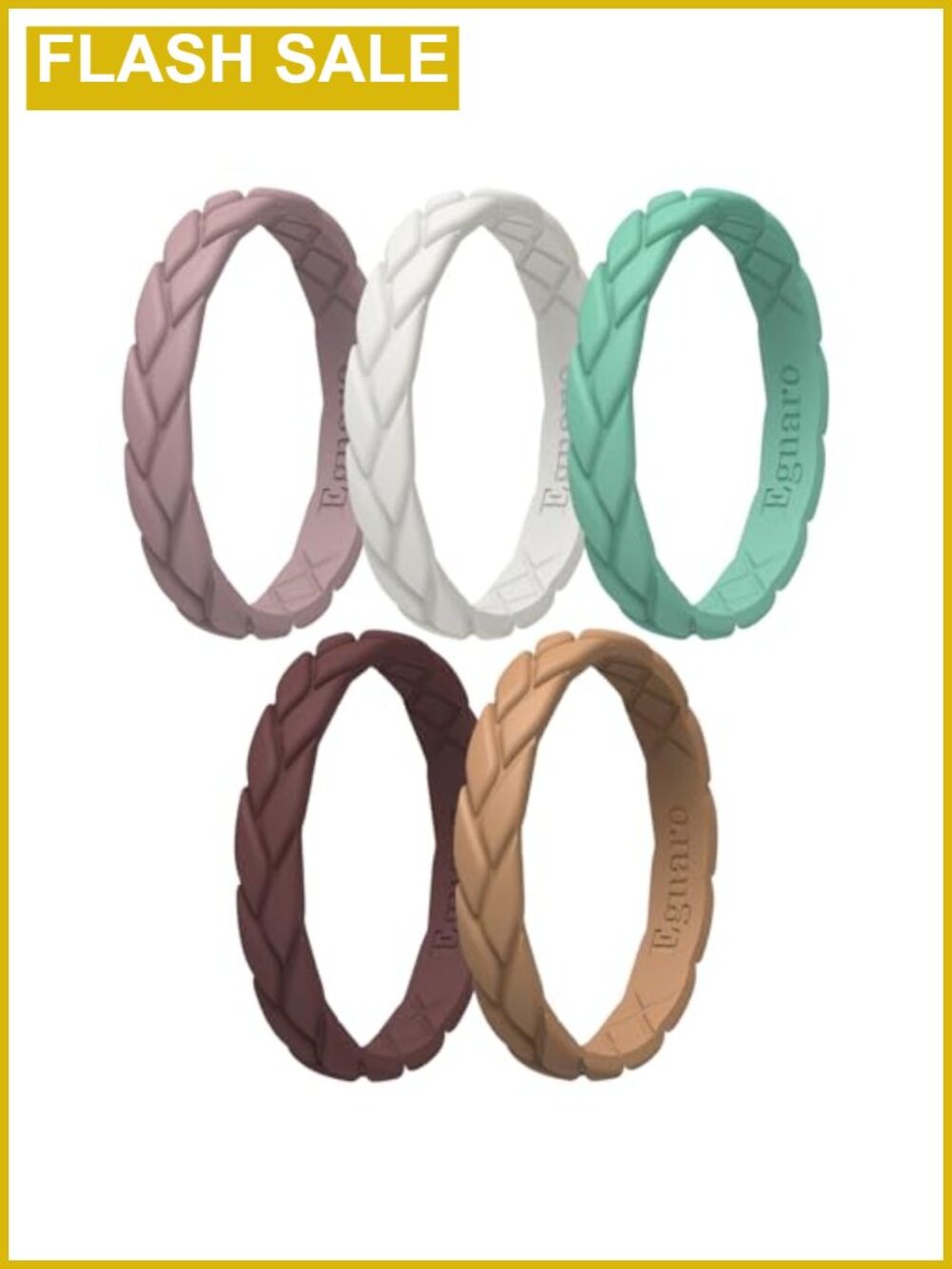 Women's Silicone Stacking Rings 3.5mm Wide 2mm Thick Flexible Rubber Wedding